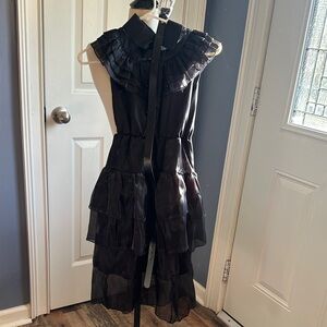 Elegant Black Ruffled Dress